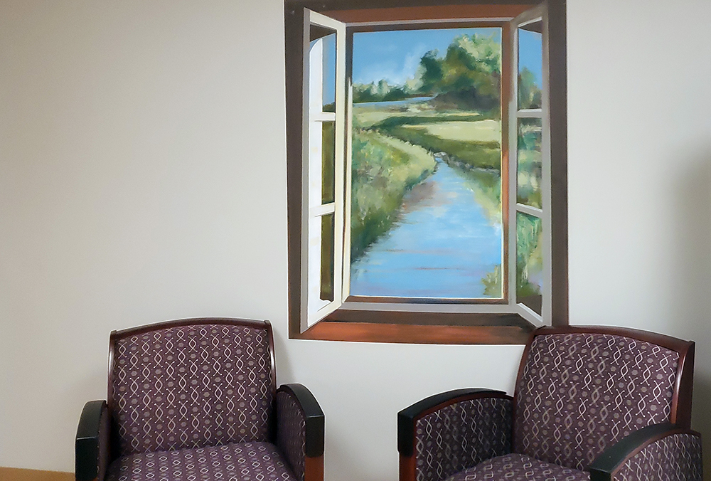 A Soothing Mural for Maternity Nurses